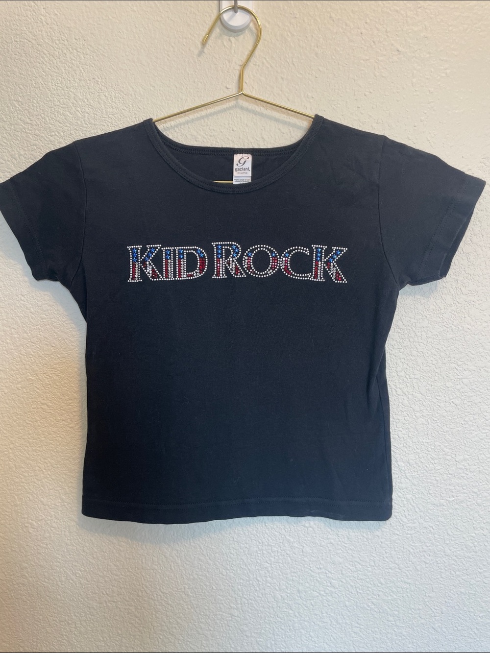 Vintage Y2K “Kid Rock” Baby Tee Sequin American Theme Band Tee